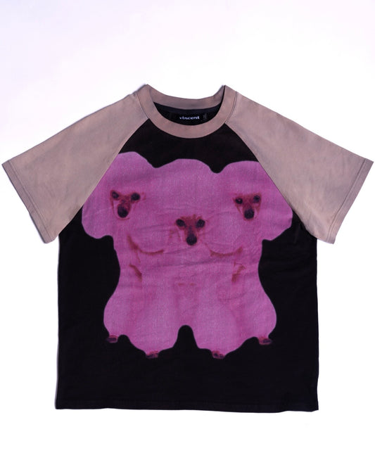 Pink Poodle Raglan T Shirt
